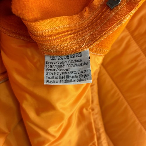 Garphyttan Nylon Jacket Coat Men's Large Pumpkin Orange Pockets Unisex - Picture 5 of 15
