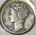 1945  Mercury dime silver
