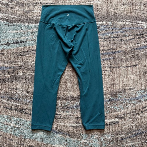 Women's Lululemon Storm Teal Align High-Rise Crop 23" Leggings Yoga Pants Sz 10