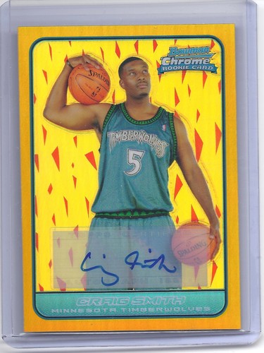 2006-2007 Bowman Chrome Basketball Craig Smith Timberwolves RC Autograph #29/50