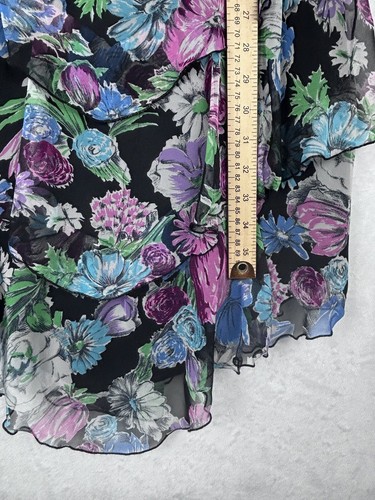 Cattiva Maya Jornot Damen transparentes Blumen Kleid gefüttert Gr. S - Bild 8 von 9