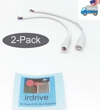 1 set 2-pin Female & Male Power Connector Cables for LED RGB Light Strips 2-Wire