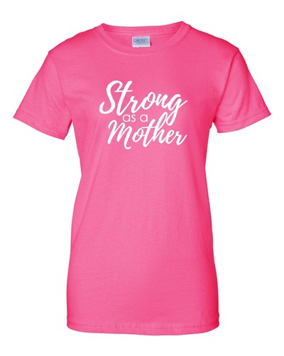 Strong As a Mother Shirt Women's Crewneck Gift for Mom Mother's Day Tee Mama - Picture 7 of 9