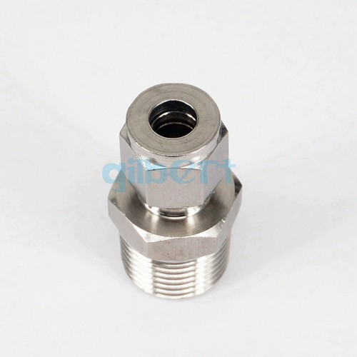 1/8"-3/4" NPT Male Fit Tube O/D 3-20mm 304 Stainless Ferrule Pneumatic Connector - Picture 34 of 40