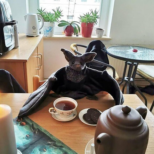 12" Large Bat Plush Toys, Creepy Goth Bat Stuffed Animal Lifelike Bats Plushie D - Picture 5 of 12
