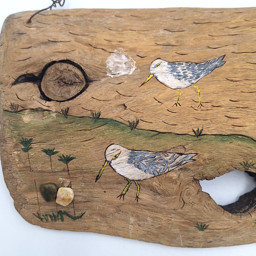 Driftwood Seagull Beach Wall Hanging Hand Painted S Willmar Signed - Picture 2 of 11