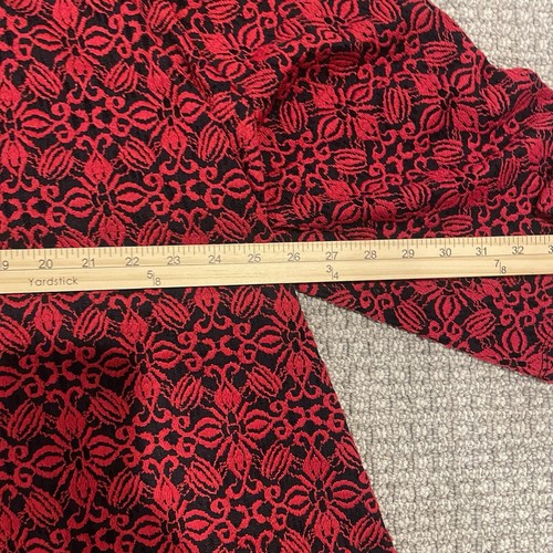 CATHERINES Shirt Womens 4x Plus Eyelet Stretch Nylon Lace Blouse Lined Red - Picture 7 of 8