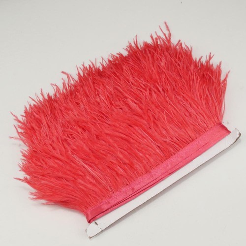 1 Meter Ostrich Feather Trims 8-15cm/3-6inchPlumes On Ribbon For Making Dress - Picture 13 of 42