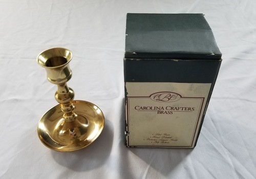 Carolina Candelabro Latón Candelabro Cónico 5"H X 3 1/4"D 100% Latón - Imagen 1 de 5