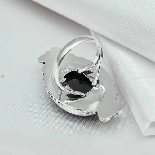 Beautiful Pink Triplet Opal Gemstone Handmade 925 Sterling Silver Jewelry Ring - Picture 4 of 4