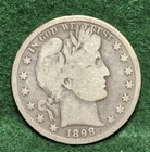 1898 barber half dollar