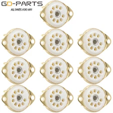 9-Pin B9A Tube Sockets For 12AX7 ECC82 EL84 6DJ8 5670 6922 Bottom Chassis Mount