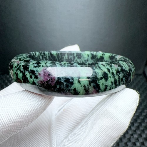 58.2mm Natural Ruby Zoisite Epidote More Red Gemstone Crystal Bangle Bracelet