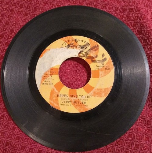 Jerry Butler Never Give You Up / Beside You 1968 Mercury 72798 - TESTED G++ - Picture 2 of 4