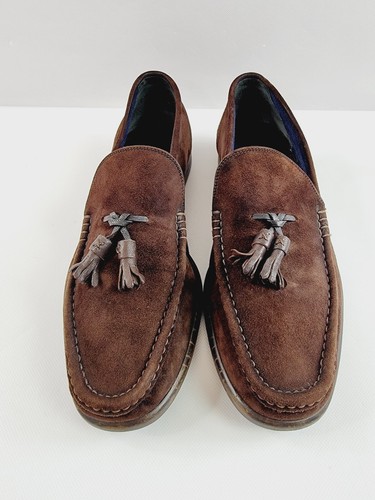 Bally Mens 10 D Brown Suede Leather Tassel Loafer Made In Switzerland - Picture 2 of 12