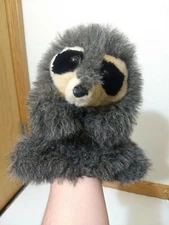Folkmanis Raccoon Hand Puppet Plush Preschool Pretend Play Realistic Stuffed Toy
