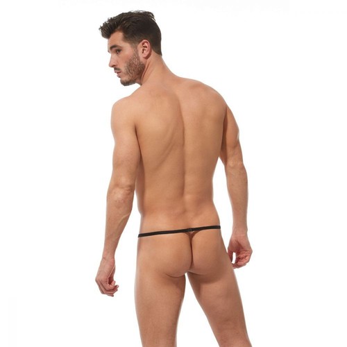 Bolsa de anillo en C Gregg Homme Torridz hiperestirada cuerdas sin espalda negra 87416 - Imagen 5 de 7
