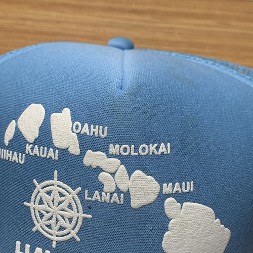 Hawaii Kopfbedeckung babyblau Trucker Snapback Mütze Hawaii Inseln Seil Schaumstoff Kappe - Bild 2 von 7