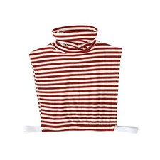 Half High Stripe Print Detachable Collar Faux False Collar for Women Girls Sw...