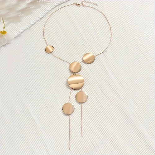 Vintage Gold Tassel Necklace – Bold Irregular Round Design for Parties & Gifts - Picture 18 of 27