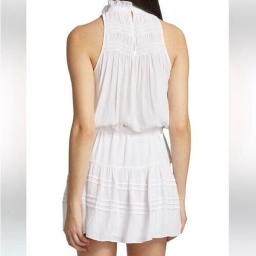 Ramy Brook Women’s White Flynn IvorySmocked Mini Dress SIZE M - Imagen 2 de 7