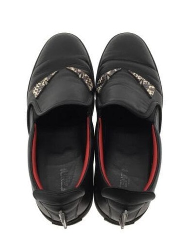 FENDI Slip-ons Shoes Sneakers Monster Bugs Eye EU 43 US 10 Black Authentic - Picture 23 of 24