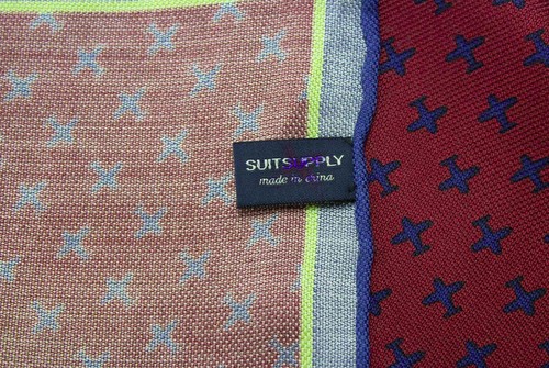 SUITSUPPLY Handkerchief Men's 33 X 33 CM Pure Silk Patterned Formal - Picture 5 of 6