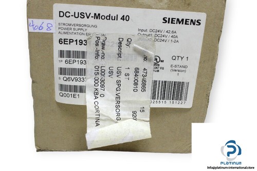 SIEMENS 6EP1931-2FC21 SITOP DC UPS MODULE_SIEMENS Q001E1_SIEMENS 6EP19312FC21 - Picture 4 of 4
