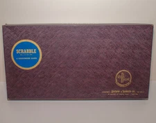 Vtg Scrabble Board Game 1948 1949 1953 Selchow Righter Wood Holders 98 Tiles