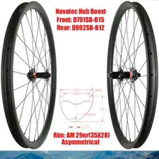 29er MTB Bicycle AM Wheelset 35mm*28mm Carbon Rim Novatec Hub Boost 12 Speed