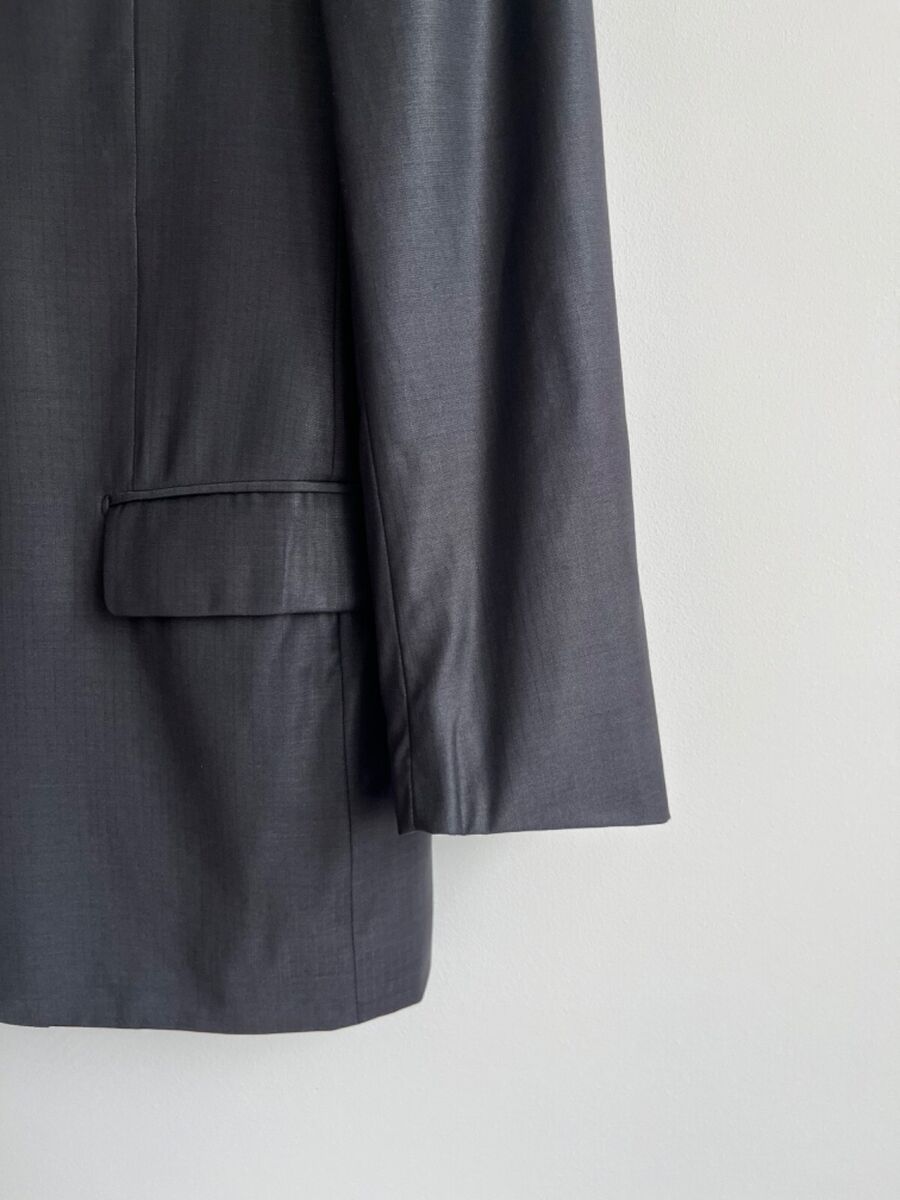 Dior Homme SS07 by Hedi Slimane Gray Shiny Wool 2 Buttom Dior Homme SS07 by Hedi Slimane Gray Shiny Wool 2 Buttom
