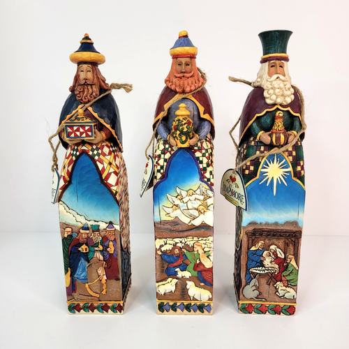 Jim Shore Three Wise Men Kings Nativity Figurines A Gift of Caring Hope Love 10" - Picture 2 of 11