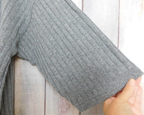 Faded Glory Sweater 3X Gray V Neck Short Sleeve Ribbed Casual - Bild 2 von 7