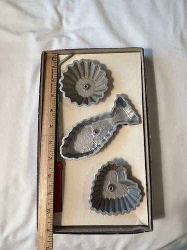 De colección Handi Hostess Kit Jumbo Deep Fry Patty Molds Bonley Tart Fish & Heart - Imagen 15 de 15