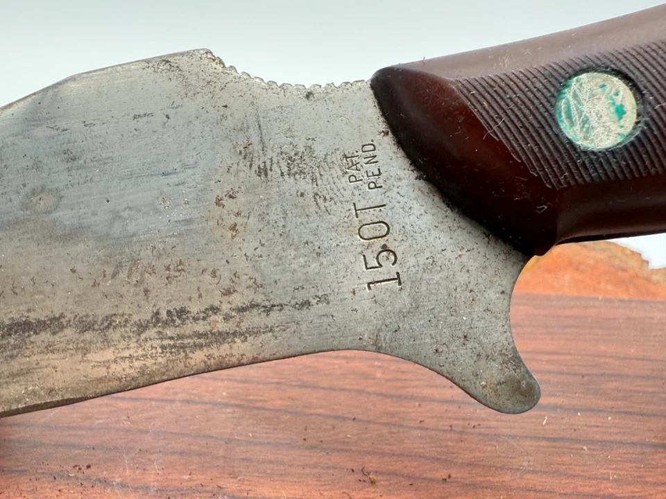 Cuchillo de caza de hoja fija Schrade Walden NY EE. UU. 150T de colección temprana--1002,25 Foto 3 de 4