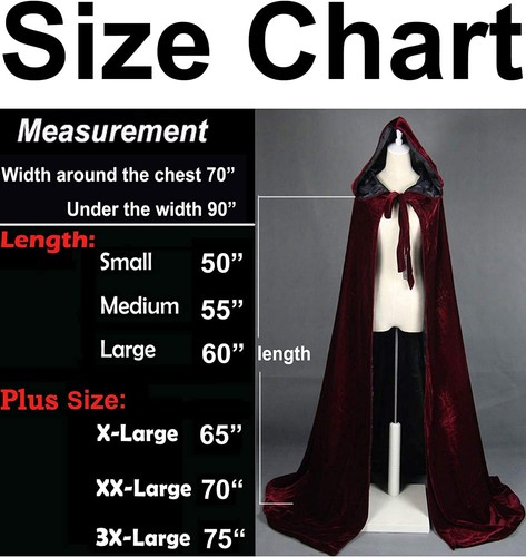 LuckyMjmy Velvet Renaissance Medieval Cloak Cape Lined with Satin - Picture 173 of 190