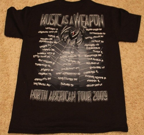 DISTURBED KILLSWITCH ENGAGE MUSIC AS A WEAPON CONCERT T SHIRT TEE ADULT S NEW - Picture 3 of 12