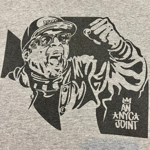 Nike Air Force 1 An NYC Joint Tee Men’s Mediun Grey Short Sleeve Shirt Spike Lee - Picture 4 of 10