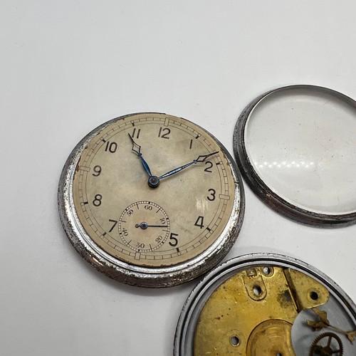 Swiss Pocket Watch Mechanism Geneve Vintage Antique Chronometre Military Rare - Picture 7 of 24