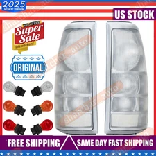 For 1999-2007 Chevy Silverado GMC Sierra Pickup Truck Clear Rear Tail Light Set