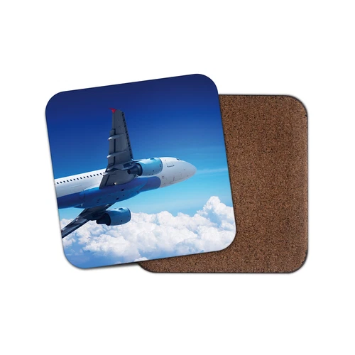 Awesome Flying Plane Cork Backed Drinks Coaster - Airplane Aviation #8279