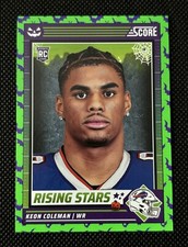 Keon Coleman 2024 Score A Treat Football #32 Halloween Green Bats Buffalo Bills
