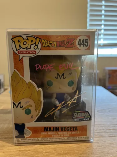 Funko Pop Majin Vegeta Over 9000 signed by Christopher Sabat Dragon Ball Z 10/31