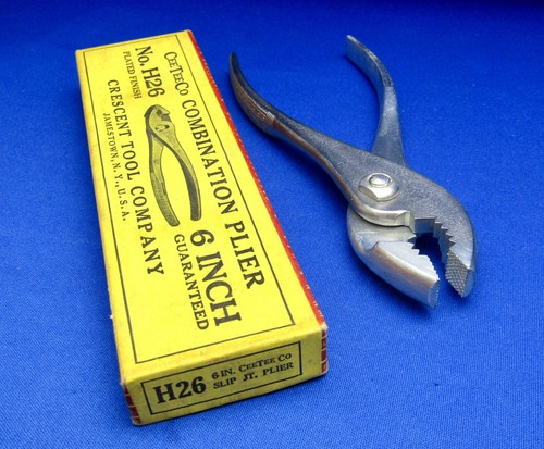 CRESCENT TOOL VTG COMBINATION PLIERS No.H26 Made In USA UNUSED NEAR MINT COND.#8 - Picture 3 of 12
