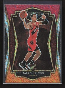 2020-21 Panini Select Red White Orange Shimmer Prizm Premier Level Malachi Flynn