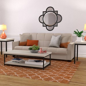 Details About Khaki Converting Sofa Couch Sleeper Bed Home Living Room Bedroom Furniture Decor