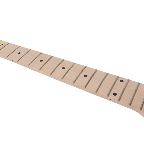 Mástil de guitarra de 22 trastes 25,5 pulgadas estilo plátano cabeza de arce incrustación de puntos de diapasón - Imagen 3 de 5