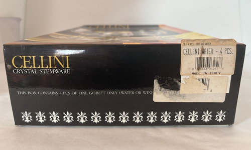 Set of 4 Cellini Crystal Stemware Flute Champagne Glasses 24 KT Gold Trim Italy - Picture 16 of 16