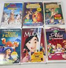 Disney Vhs Tape Lot 6 Sealed Vhs Tapes Mulan Bambi Fox Hound Alice Lady Tramp