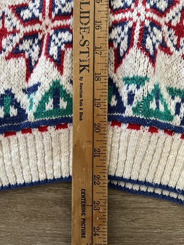 Blarney Woolen Mills Women’s Crew Neck Pullover Fair Isle Cable Knit Sweater M/L - Picture 8 of 9